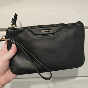 Nine West Elegant Black Wristlet Clutch